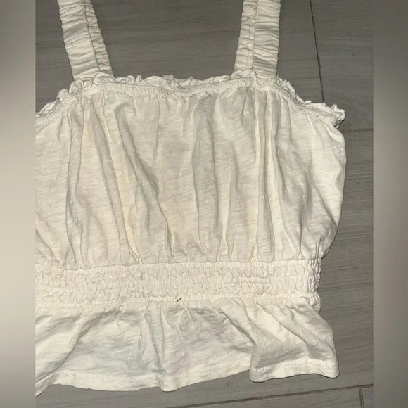 NEW Marine Layer Dylan Smocked Off White Cream Tank - Picture 3 of 5